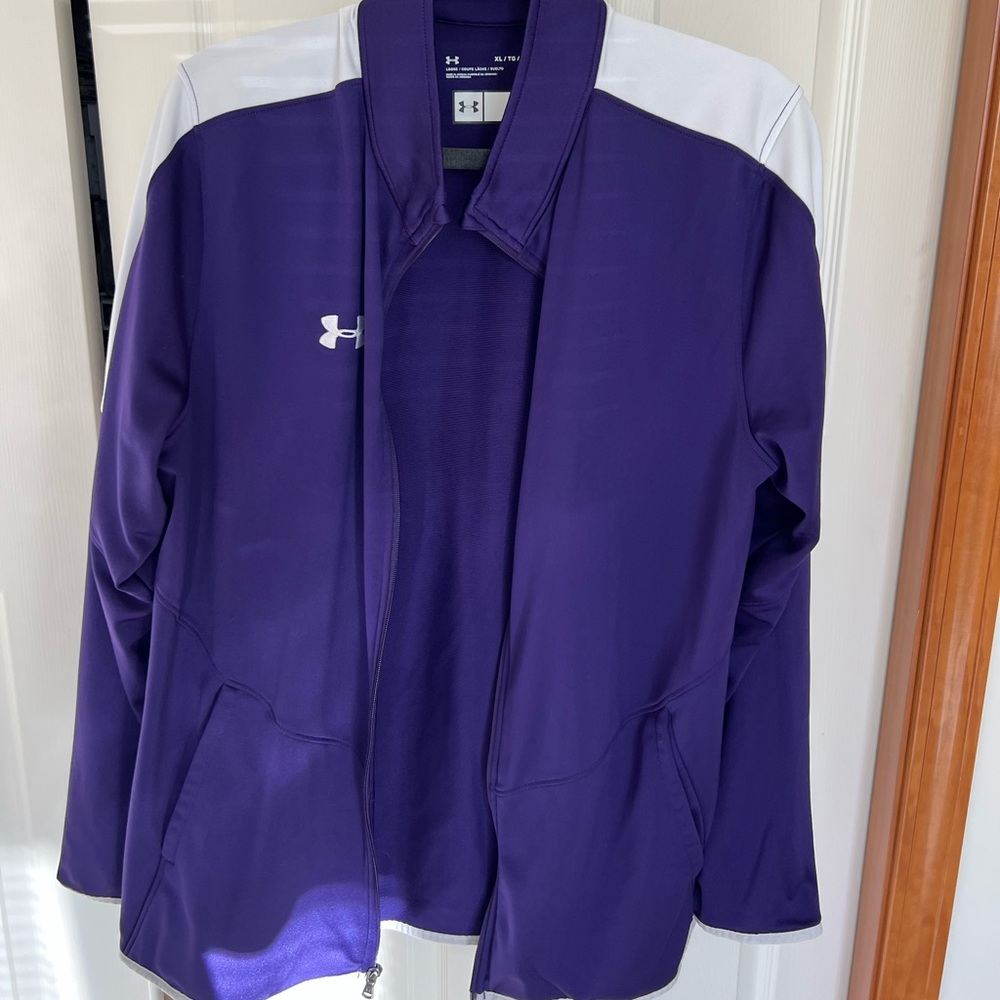 Full zip purple sweatshirt